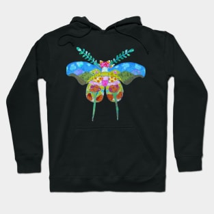 Poppies and Blue Sky Butterfly Karen Payton Art Hoodie